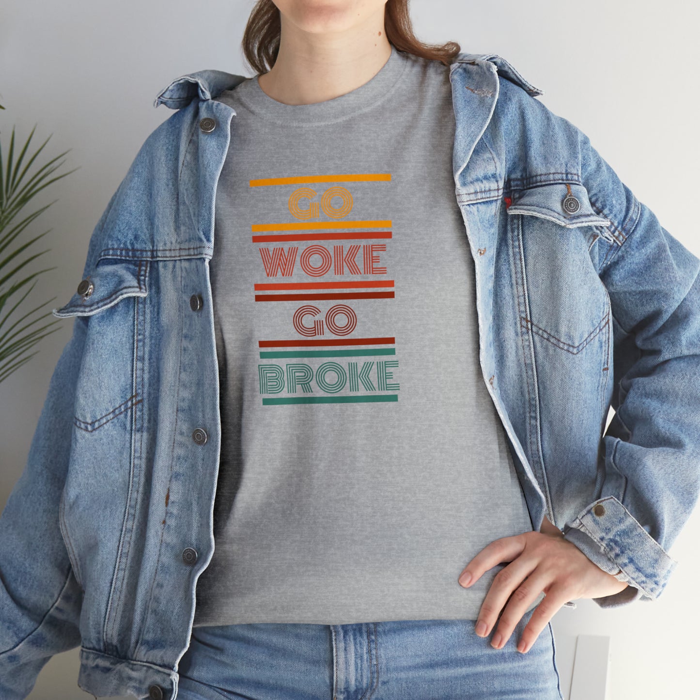 Go Woke Go Broke Unisex Heavy Cotton Tee