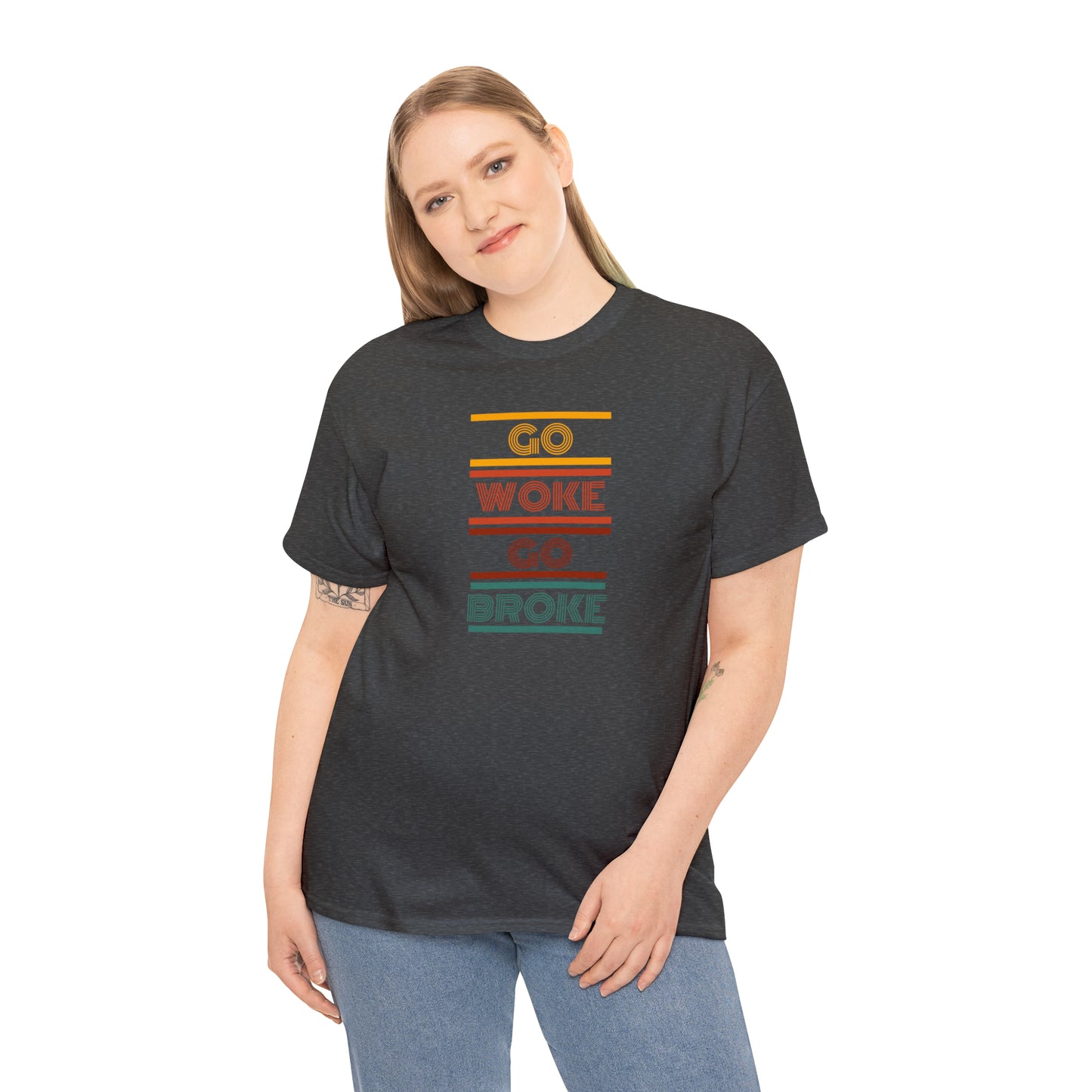 Go Woke Go Broke Unisex Heavy Cotton Tee