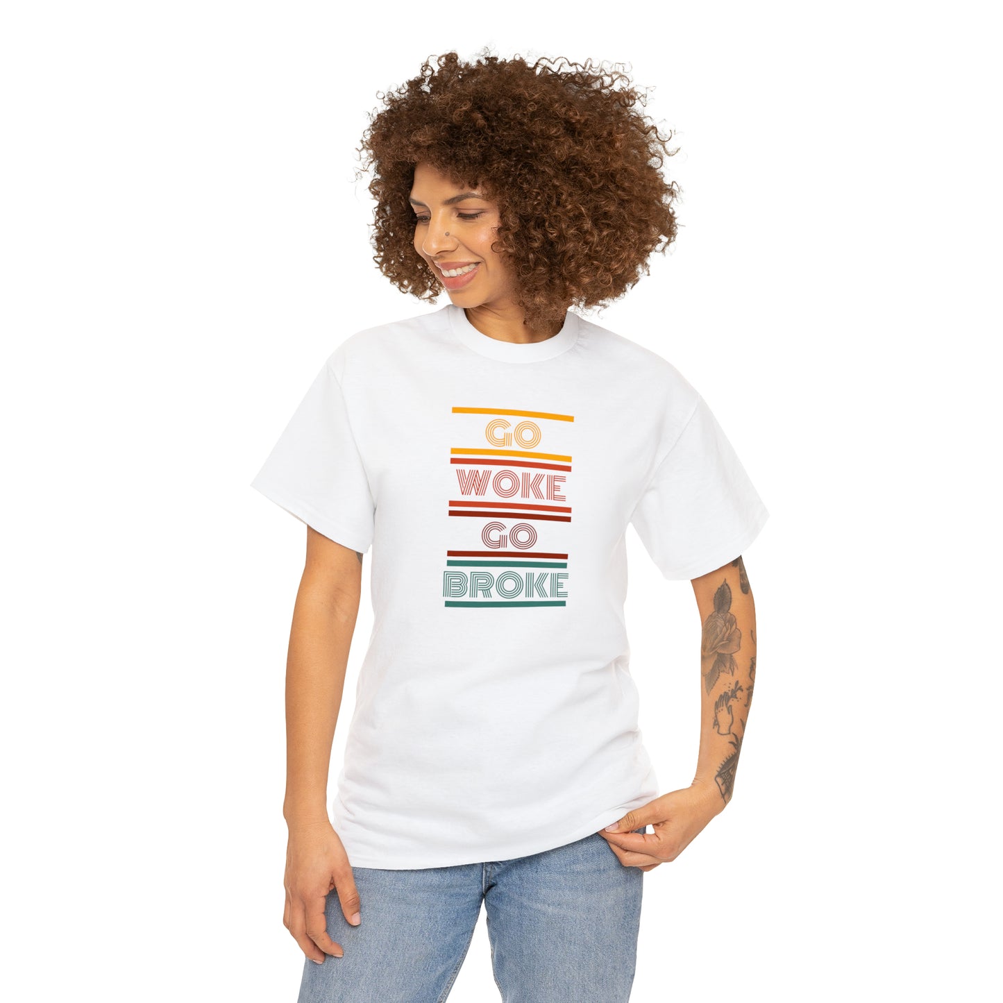 Go Woke Go Broke Unisex Heavy Cotton Tee