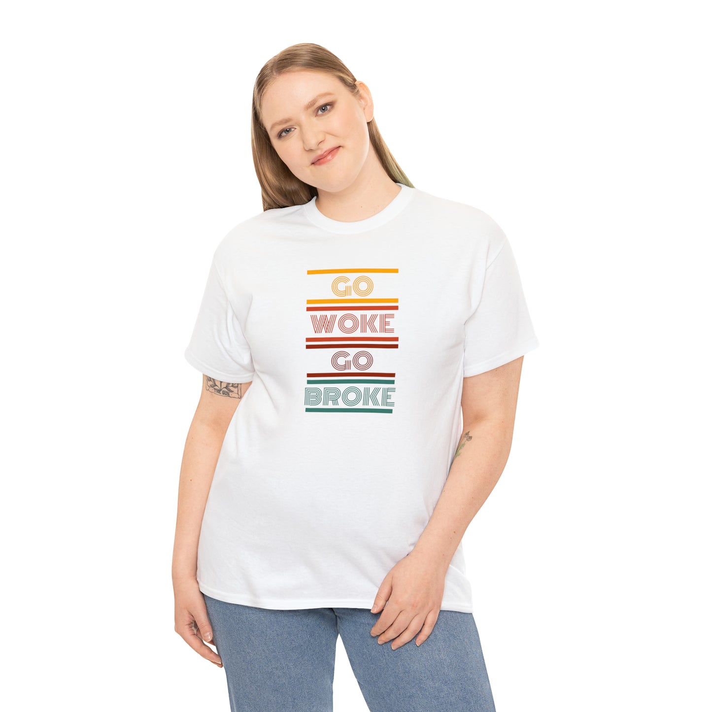 Go Woke Go Broke Unisex Heavy Cotton Tee